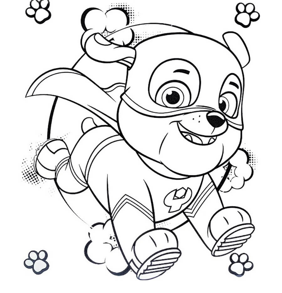 Skateboarding Rubble Coloring Page - Free Printable Coloring Pages for Kids