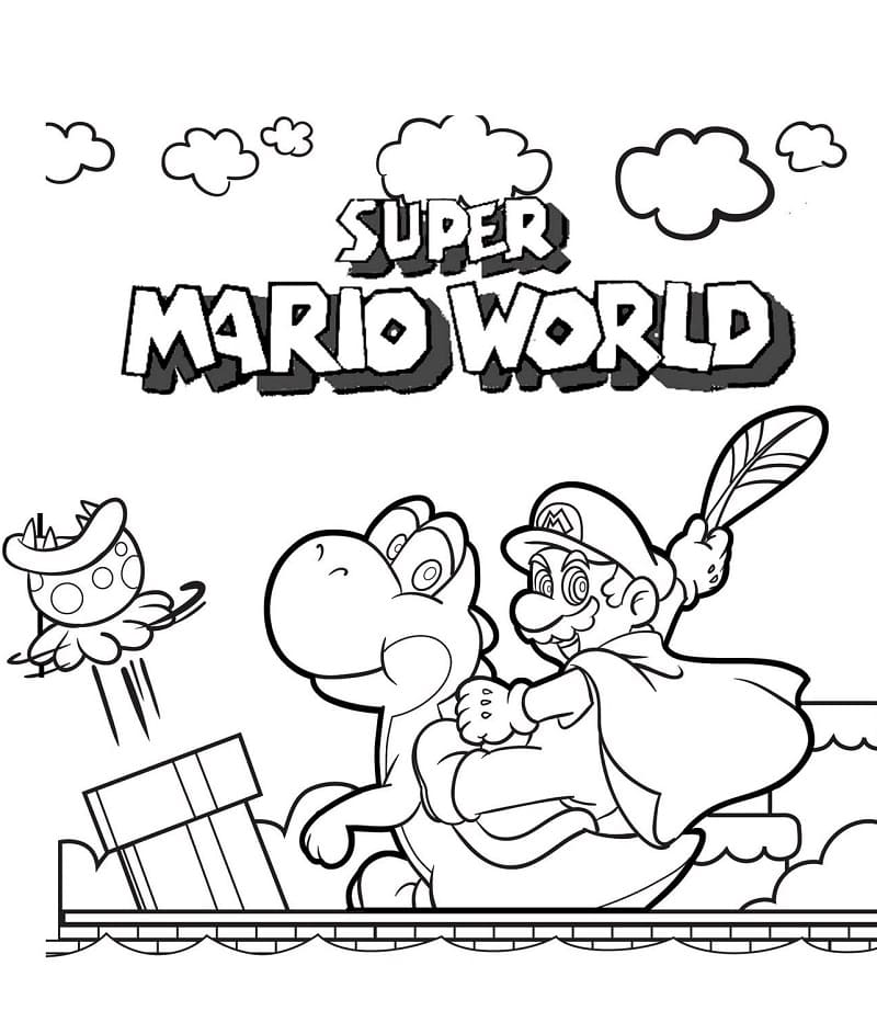 Super Mario World Coloring Page Free Printable Coloring Pages For Kids