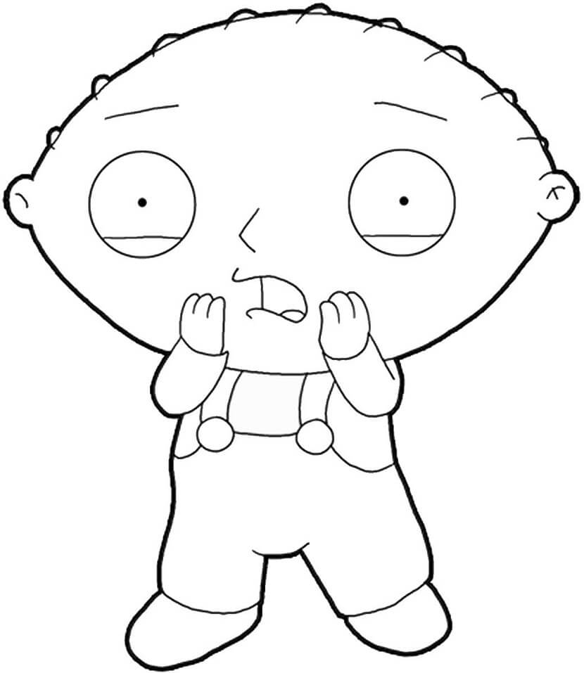 Surprise Stewie Coloring Page - Free Printable Coloring Pages for Kids