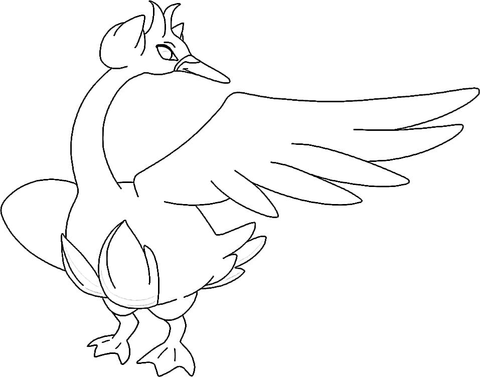 printable swanna coloring pages pokemon