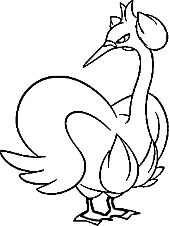 swanna coloring page online pokemon