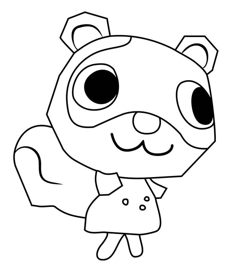 Sylvana from Animal Crossing Coloring Page - Free Printable Coloring Pages  for Kids