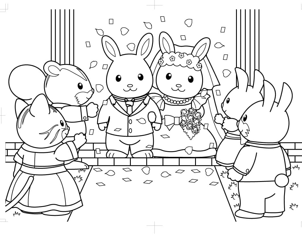 Sylvanian Families Wedding Coloring Page Free Printable Coloring Pages For Kids