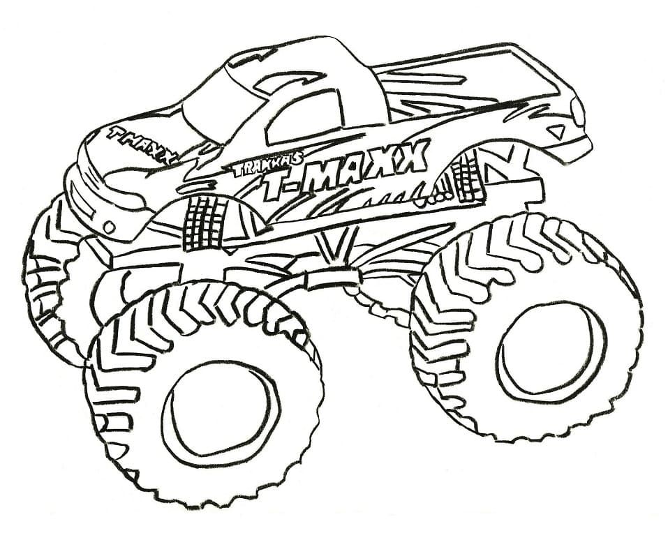Madusa Monster Truck coloring page