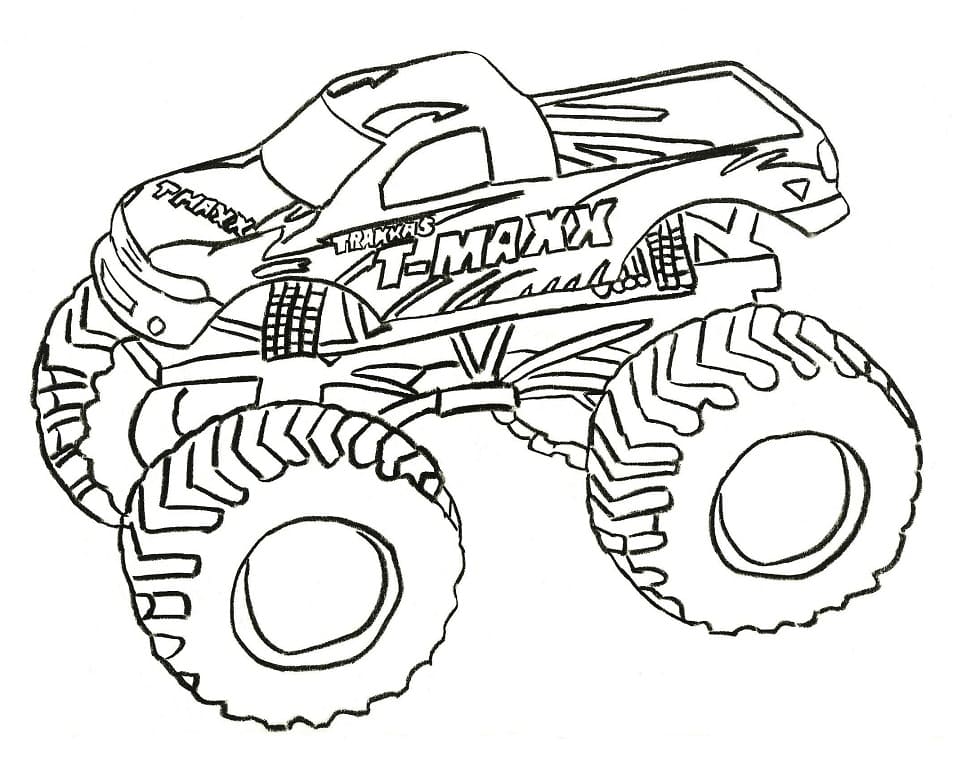 Taz Monster Truck coloring page