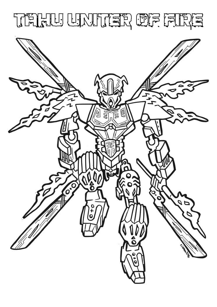 bionicle coloring pages tahu
