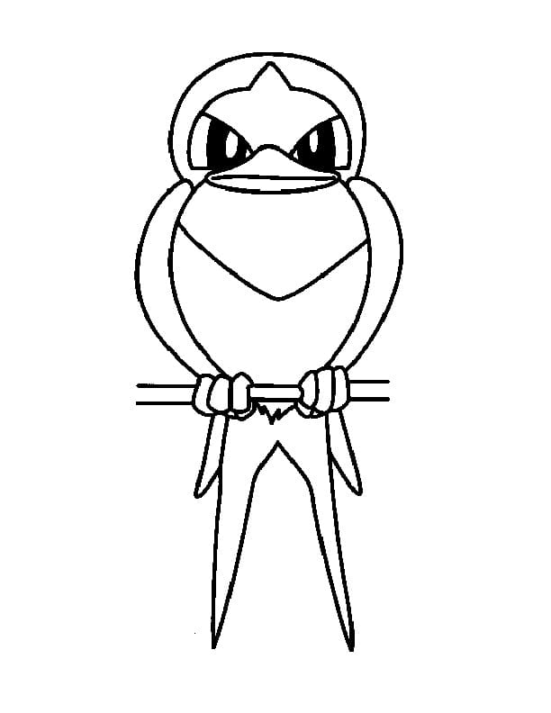 swellow coloring pages printables pokemon