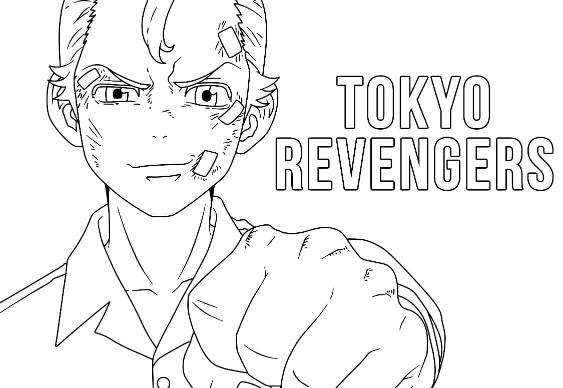 Takemichi Hanagaki Tokyo Revengers Coloring Page   Free Printable ...