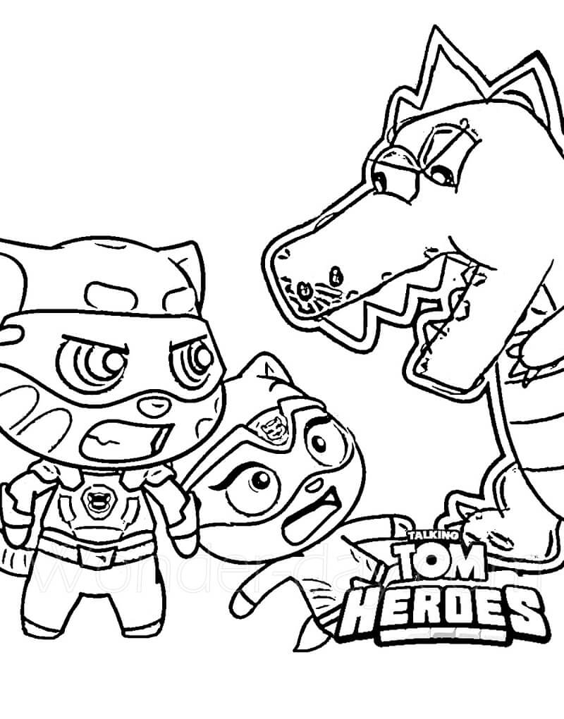 Talking Tom Heroes 1 Coloring Page Free Printable Coloring Pages For Kids
