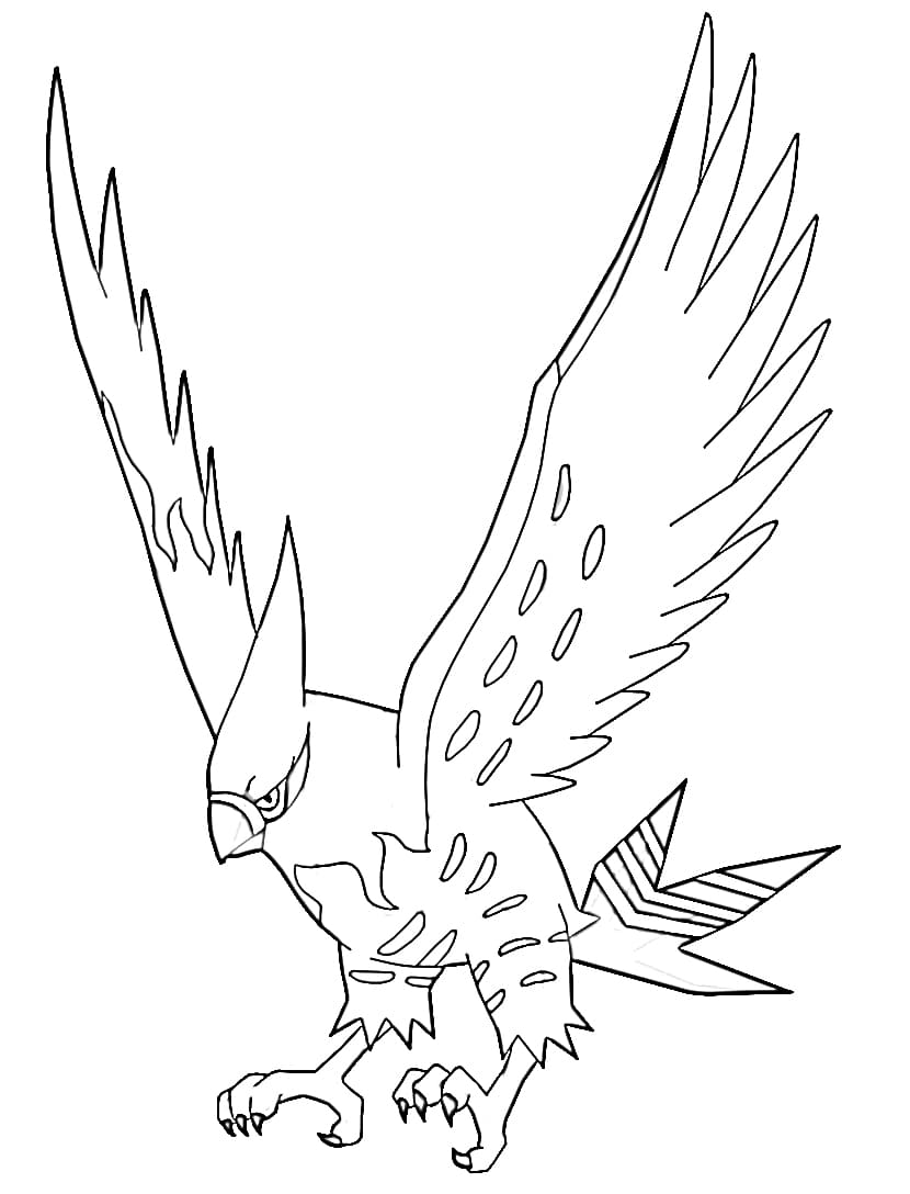 Talonflame 2 Coloring Page - Free Printable Coloring Pages for Kids