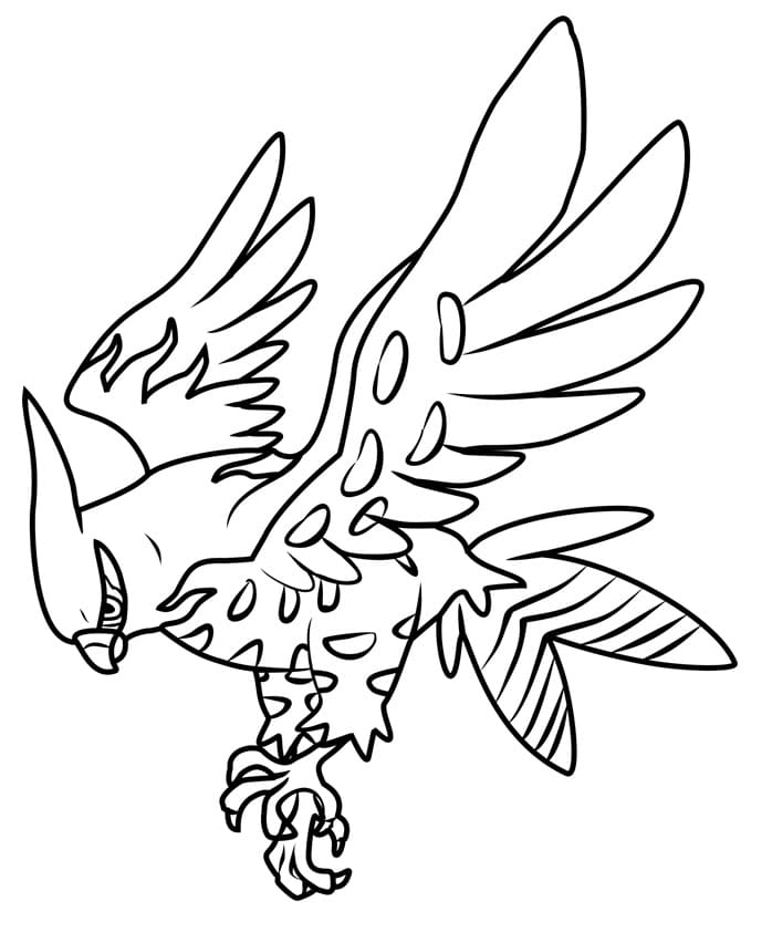 talonflame coloring page in pdf pokemon