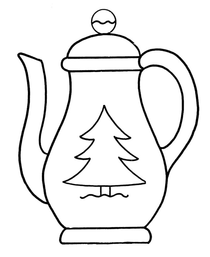 Teapot with Pine Tree