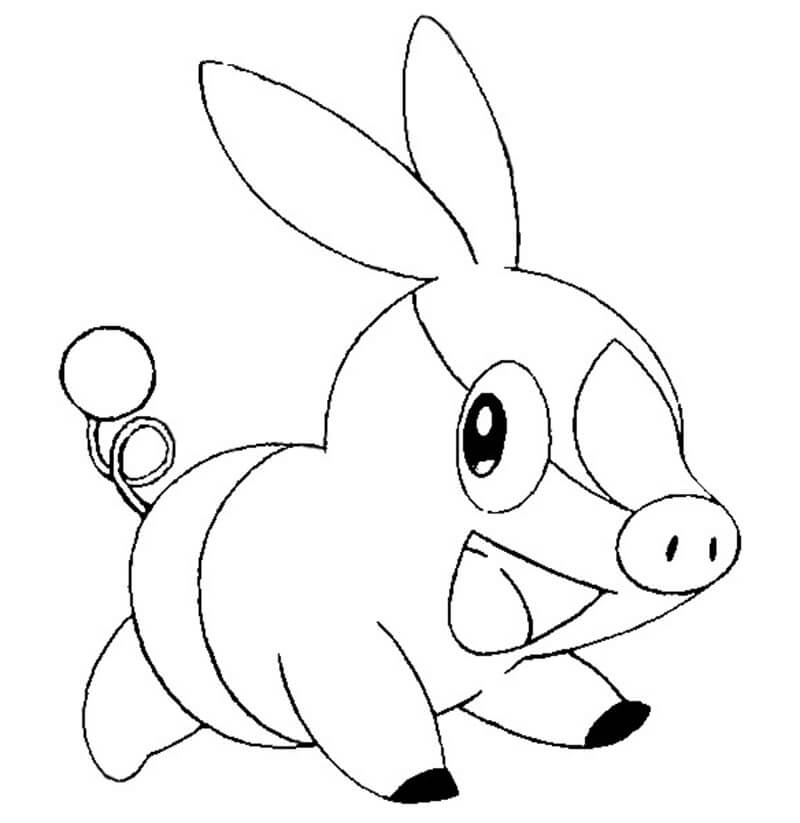 coloring pages pokemon tepig pixel