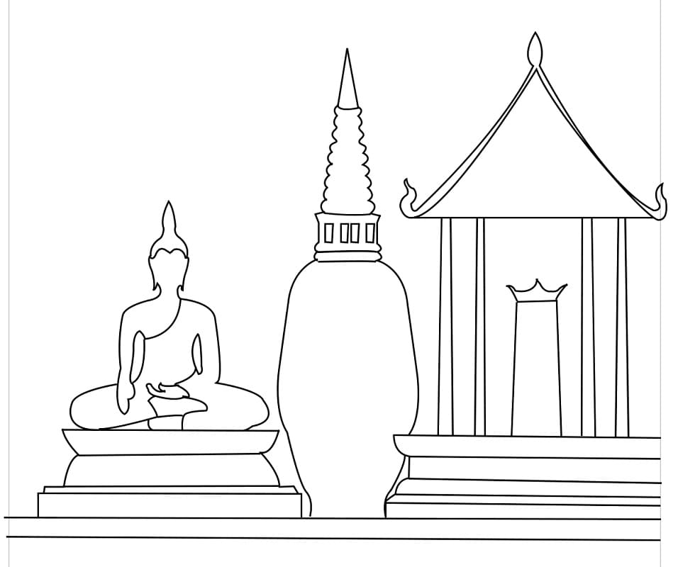Thailand Country Coloring Page