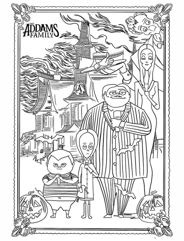 The Addams Family to Color