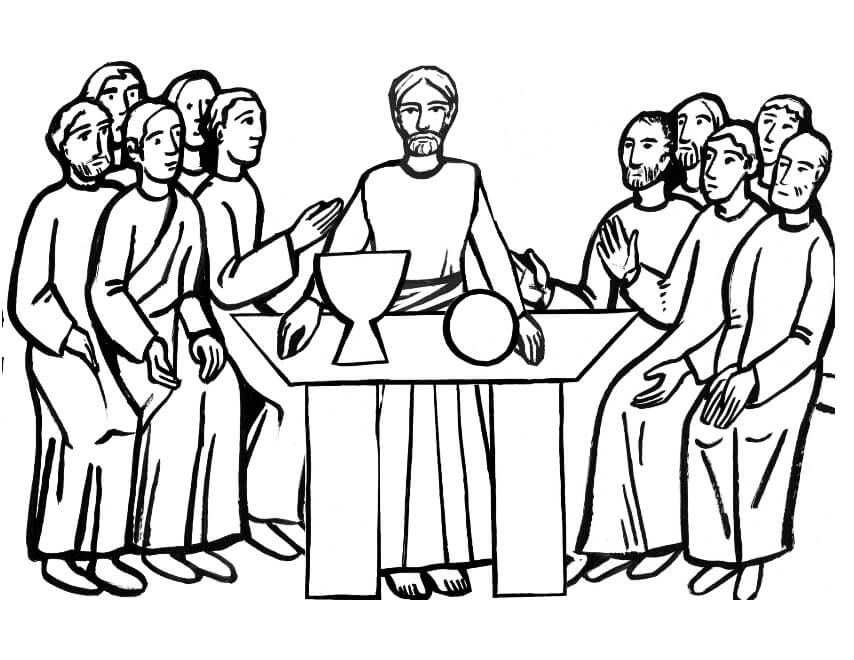 The Last Supper Coloring Pages.