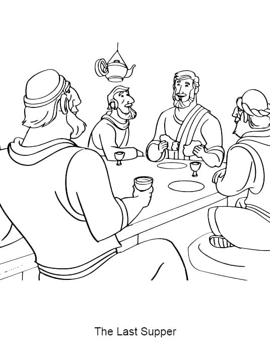 Last Supper Sunday School Coloring Page