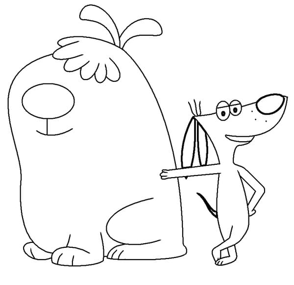 The Little Dog and Big Dog Coloring Page - Free Printable Coloring Pages  for Kids