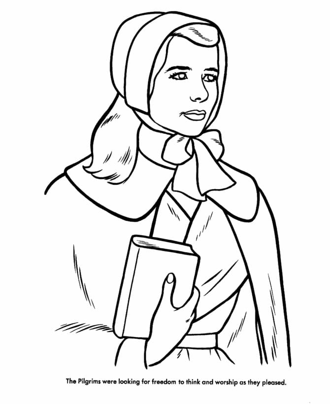 The Pilgrim Coloring Page Free Printable Coloring Pages for Kids
