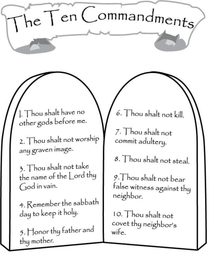 The Ten Commandments Coloring Page Free Printable Coloring Pages For Kids