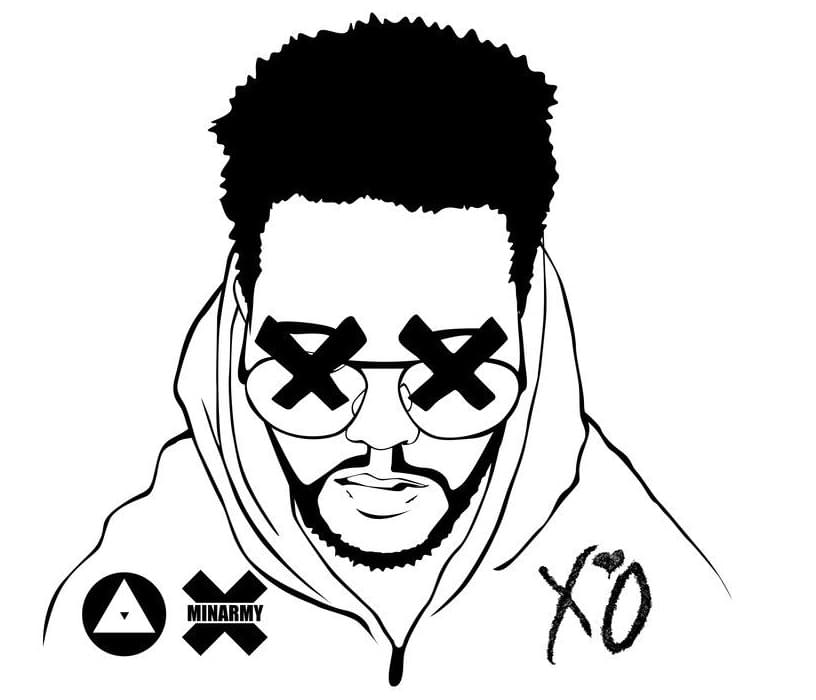 After Hours - The Weeknd Coloring Page - Free Printable Coloring Pages