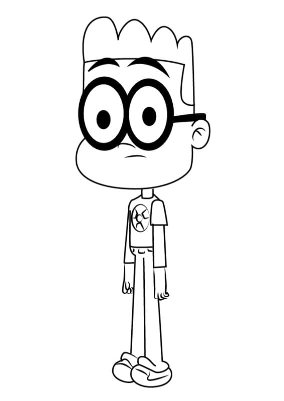 Theo Merton Jr. from Looped Coloring Page - Free Printable Coloring