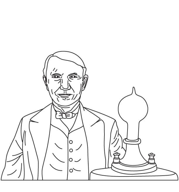 Thomas Edison zum Drucken