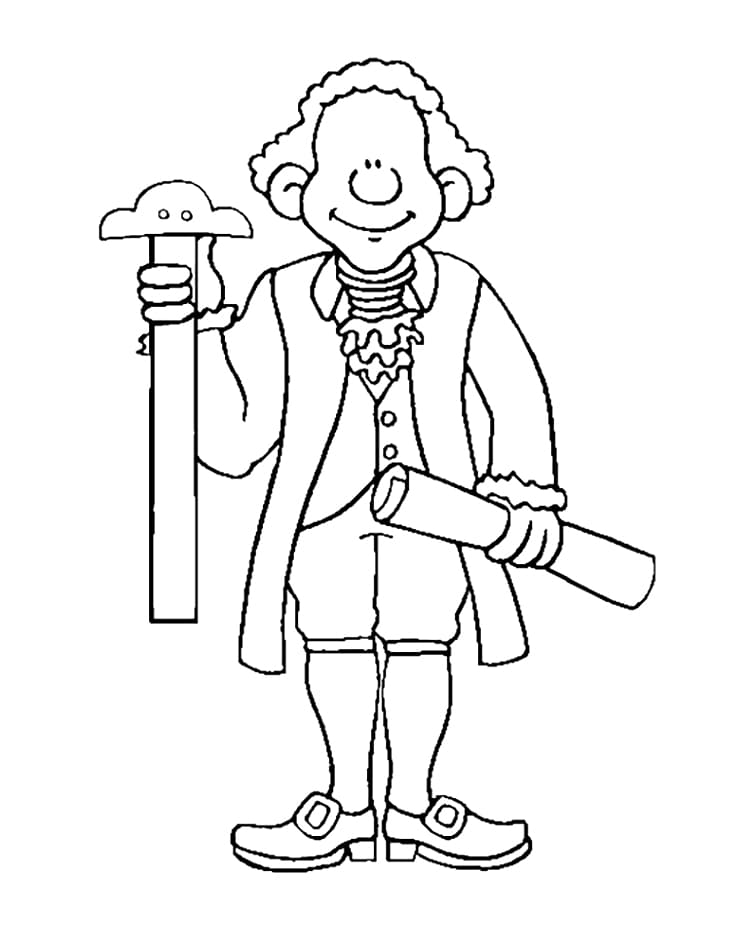 Thomas Jefferson 2 Coloring Page - Free Printable Coloring Pages for Kids