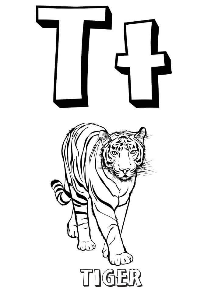 Tiger Letter T 2