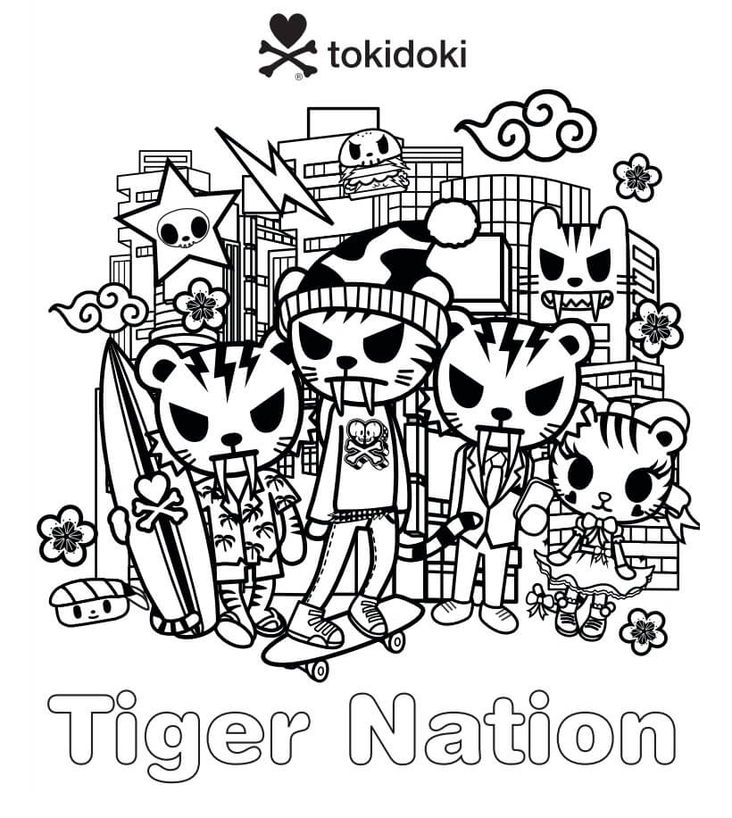 Super Donutella Tokidoki Coloring Page - Free Printable Coloring Pages