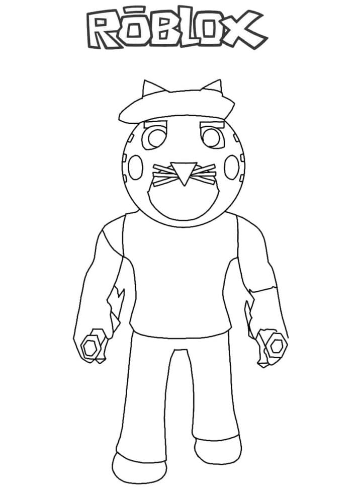 Tigry Uniforn Piggy Roblox Coloring Page - Free Printable Coloring ...
