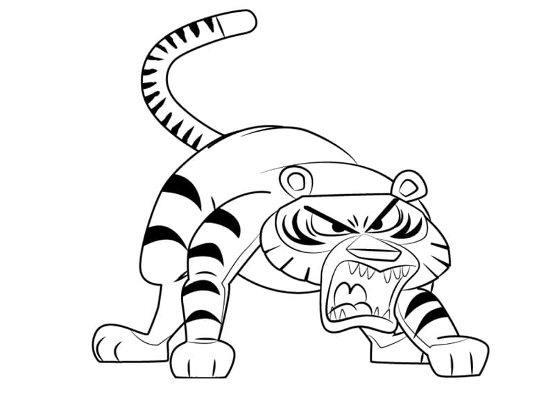 Timmy the Tiger from Looped Coloring Page - Free Printable Coloring