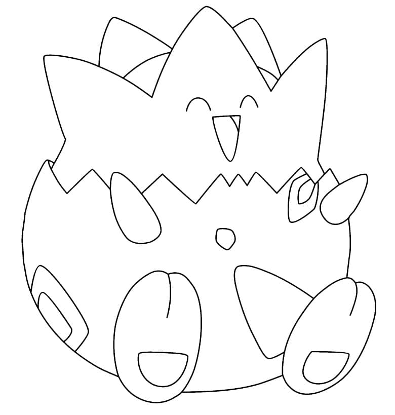 Togepi and Pikachu Coloring Page - Free Printable Coloring Pages for Kids