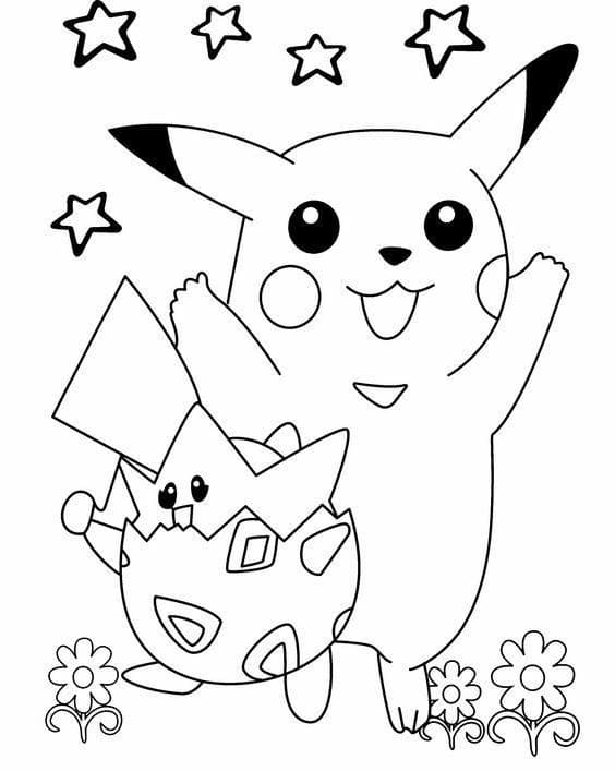 Togepi and Pikachu