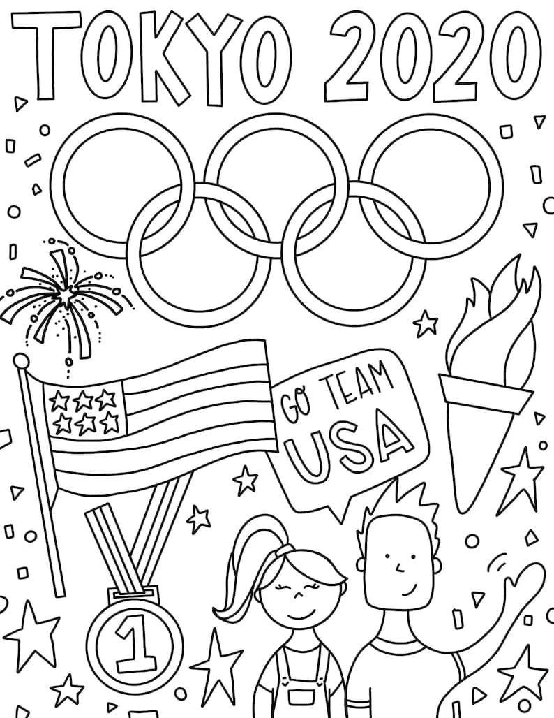 olympic torch coloring page