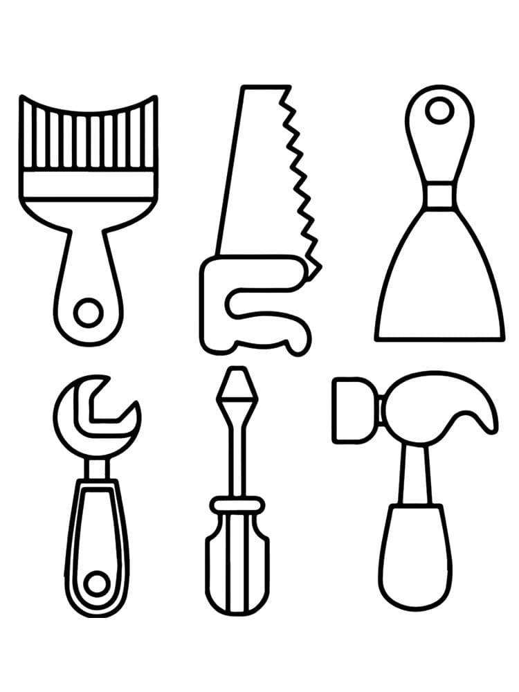 Tools Printable Coloring Page Free Printable Coloring Pages For Kids