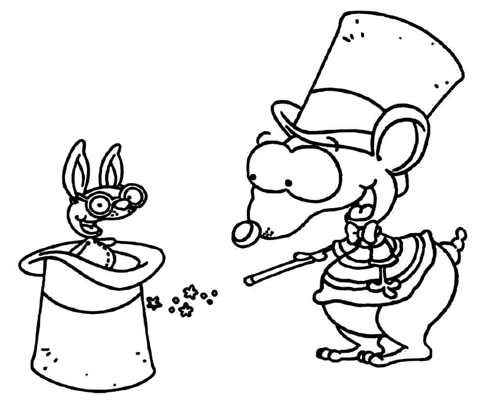 Toopy and Binoo Magician coloring page