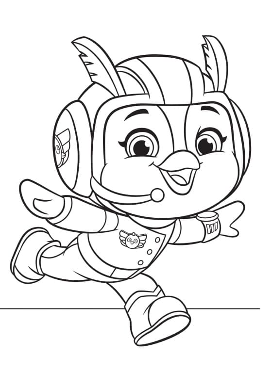 Swift and Bea from Top Wing Coloring Page - Free Printable Coloring