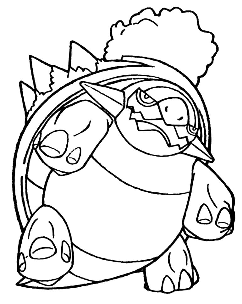 Halloween Torterra Coloring Page - Free Printable Coloring Pages for Kids