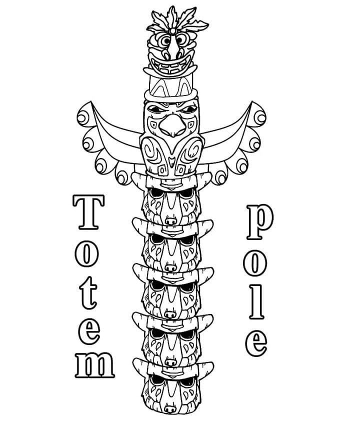 Totem Pole Coloring Pages - Free Printable Coloring Pages for Kids