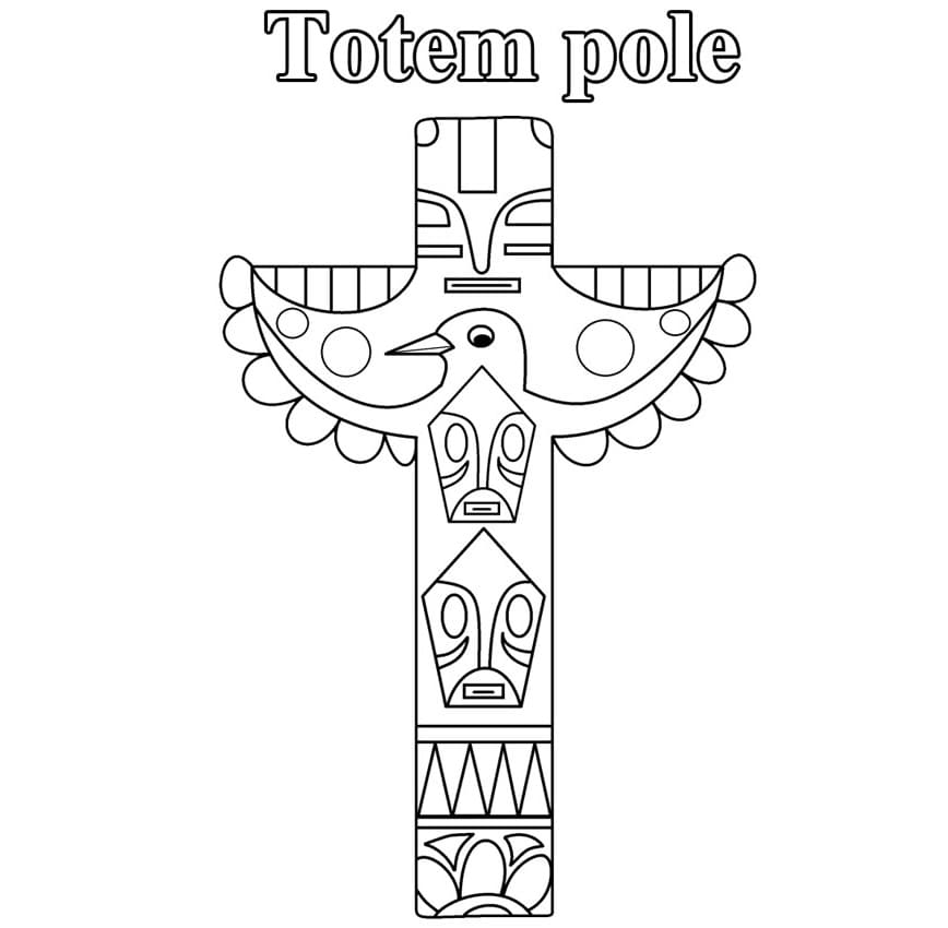 totem pole designs to color