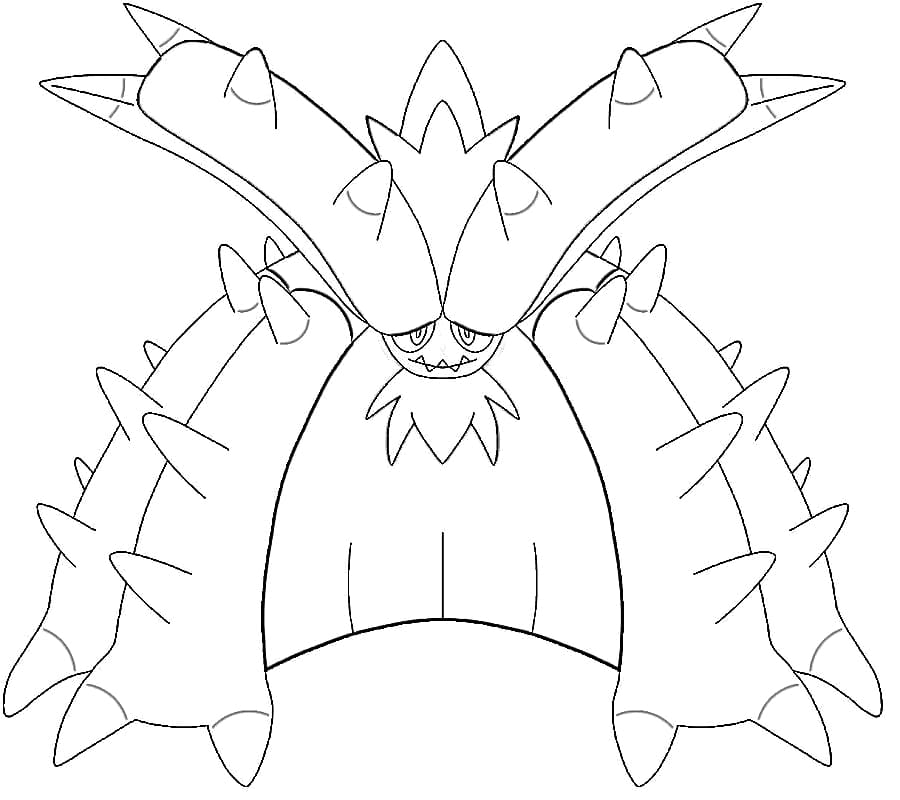 free toxapex color pages pokemon