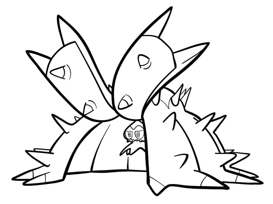 free printable toxapex coloring pages pokemon