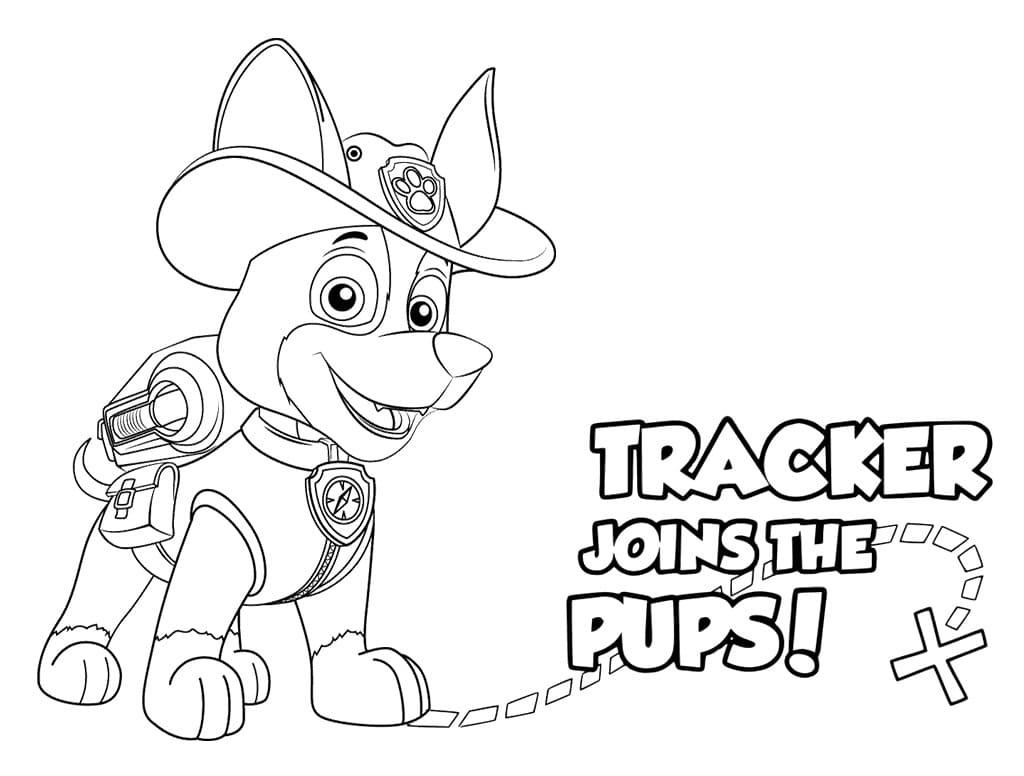 ugentlig Mindful Dempsey Tracker from Paw Patrol Coloring Page - Free Printable Coloring Pages for  Kids