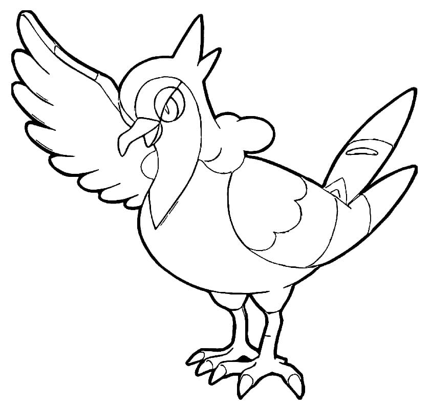 tranquill coloring page easy pokemon