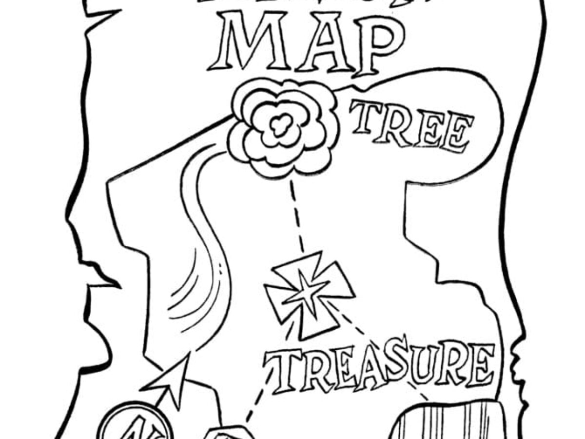 Treasure Map Coloring Pages To Download And Print For Free Treasure