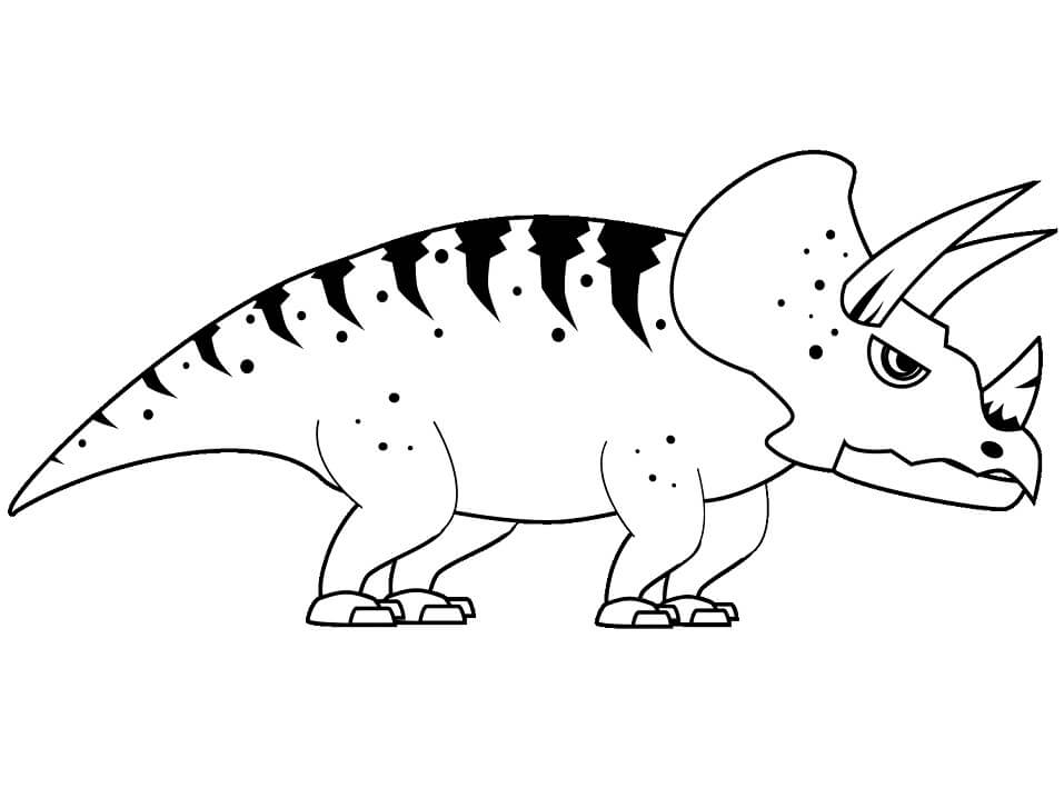 Triceratops Coloring Page - Free Printable Coloring Pages for Kids