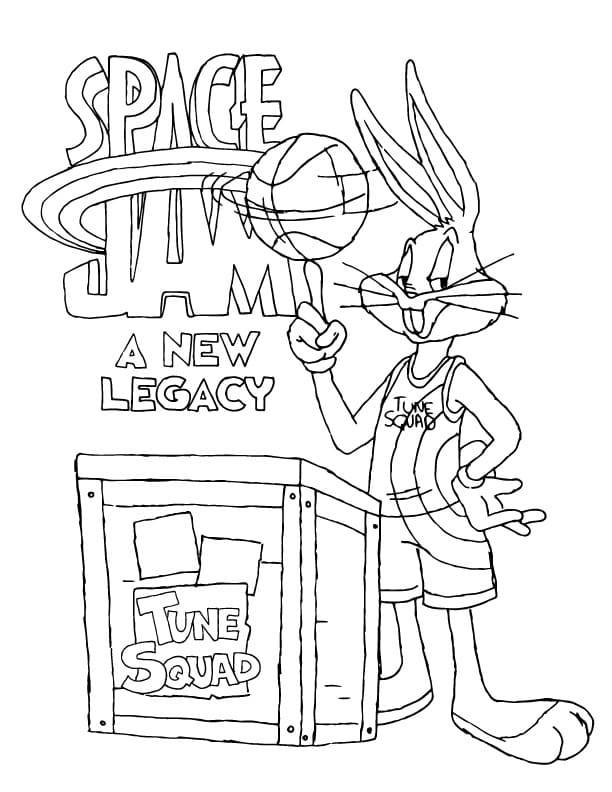 Bugs Bunny Basketball Coloring Pages Coloring Pages For Kids Coloring ...