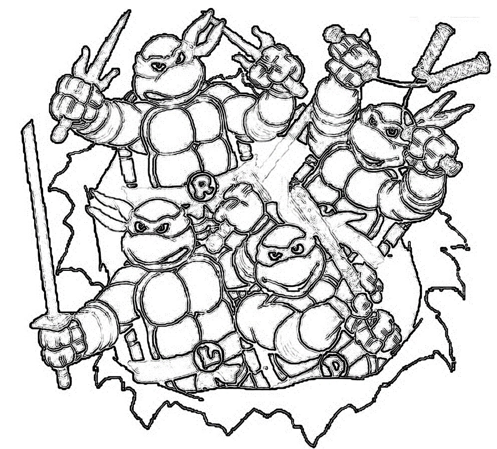 Turtle ninja Coloring Page   Free Printable Coloring Pages for Kids