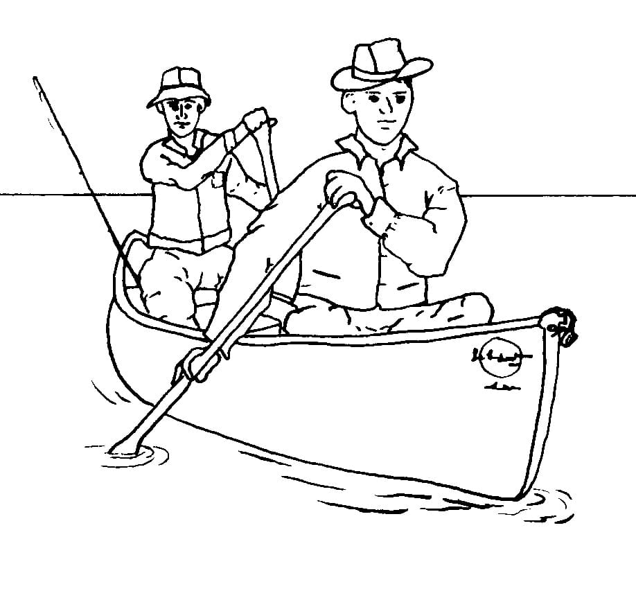 Two Men Rowing